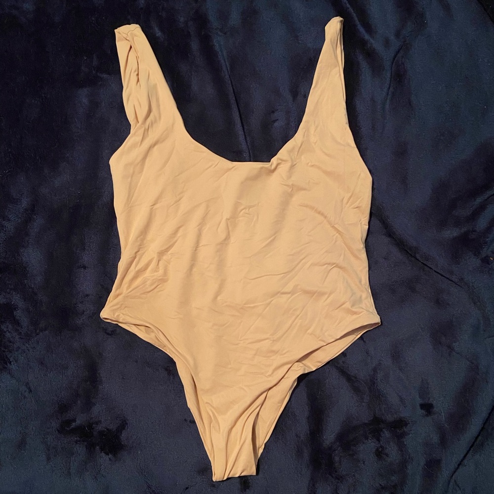 Taupe Pink One-Piece Swimsuit - Picture 1 of 3